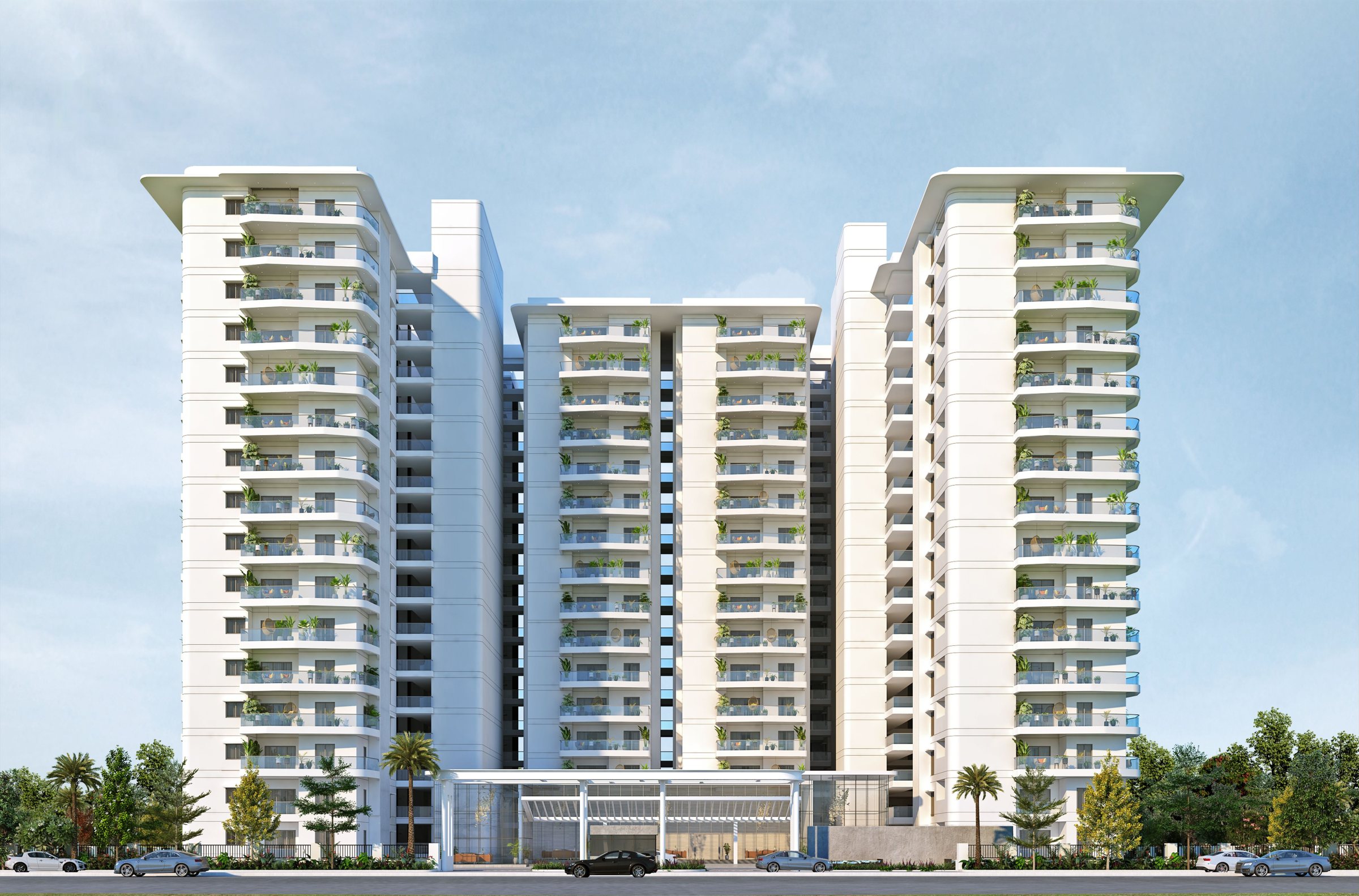 Lumbini Elysee residential towers in the Financial District, Hyderabad